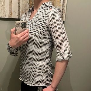 Cute black and white dress shirt